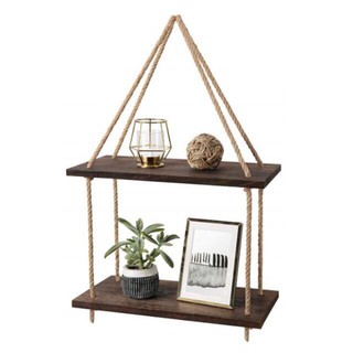 Kệ trang trí 2 tầng gỗ dây thừng