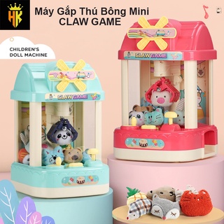 Đồ chơi máy gắp thú bông mini cho bé có đèn và phát nhạc trò chơi gắp thú tại nhà Bkid21