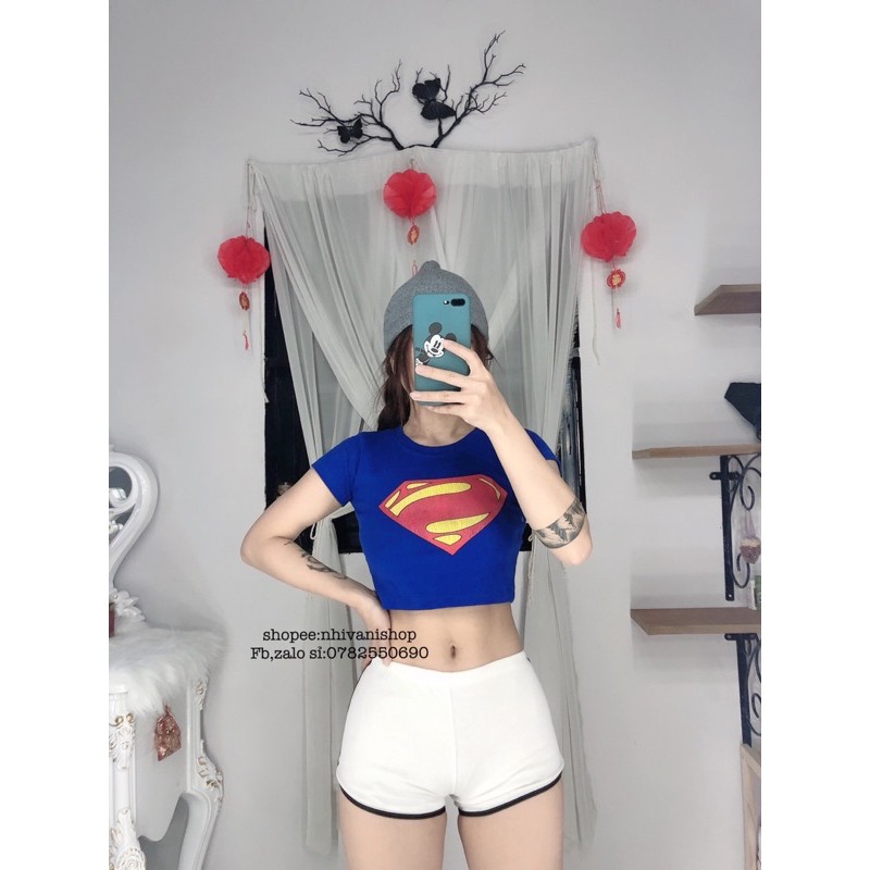 áo thun croptop siêu nhân