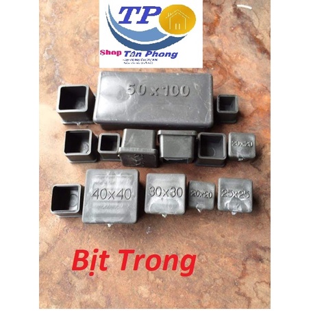 COMBO Bộ 4 chiếc Bịt nhựa loại 20x40, bịt đầu ống sắt hộp, núm, chụp, chân đế, nút cao su bịt chân bàn, ghế, ống hộp.