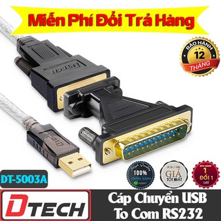 Cáp Chuyển [USB To Com RS232] Chính Hãng Dtech DT-5003A