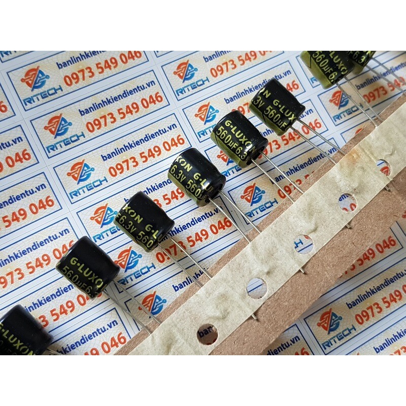 [Combo 20 chiếc] Tụ điện, tụ hóa 560uF 6.3V kích thước 8x9mm (hàng chính hãng)