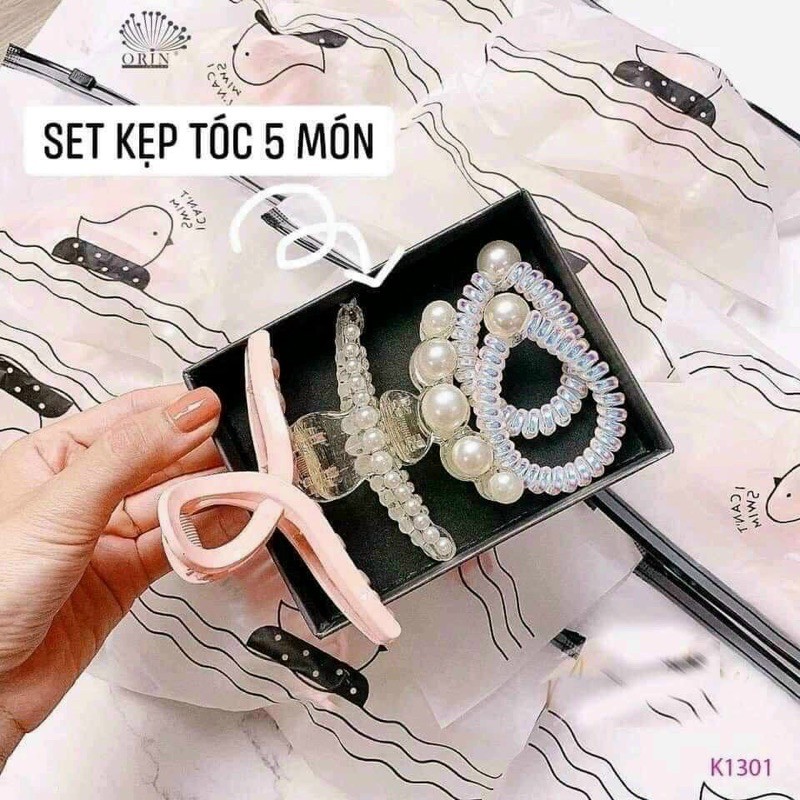 Set Kẹp Tóc Sang Chảnh 5 Món