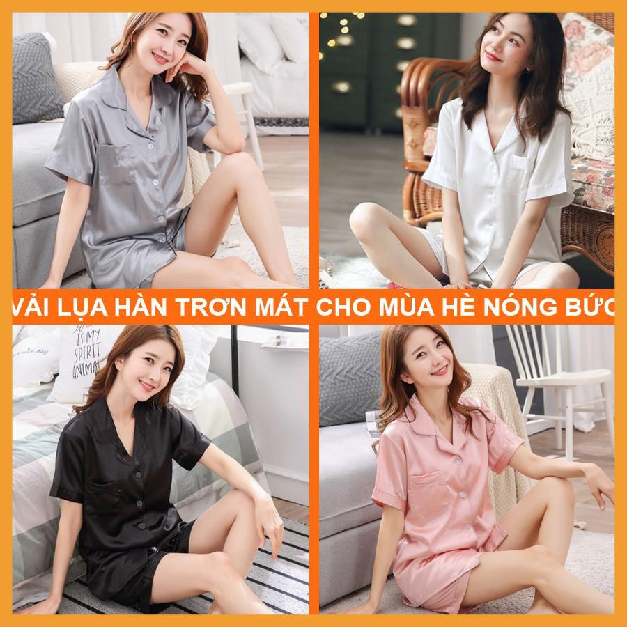 [MÃ VAY18 GIẢM 30K ĐƠN 500K] Bộ Pijama Lụa Cộc Tay Nữ Cao Cấp, Bộ Đồ Ngủ Nữ Mùa Hè | BigBuy360 - bigbuy360.vn