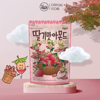Hạnh nhân tẩm vị Dâu Tây HBAF (Tom's Farm) Hàn Quốc - Gói 210g