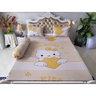 Bộ drap thun Hàn Quốc mẫu hello kitty siêu đẹp