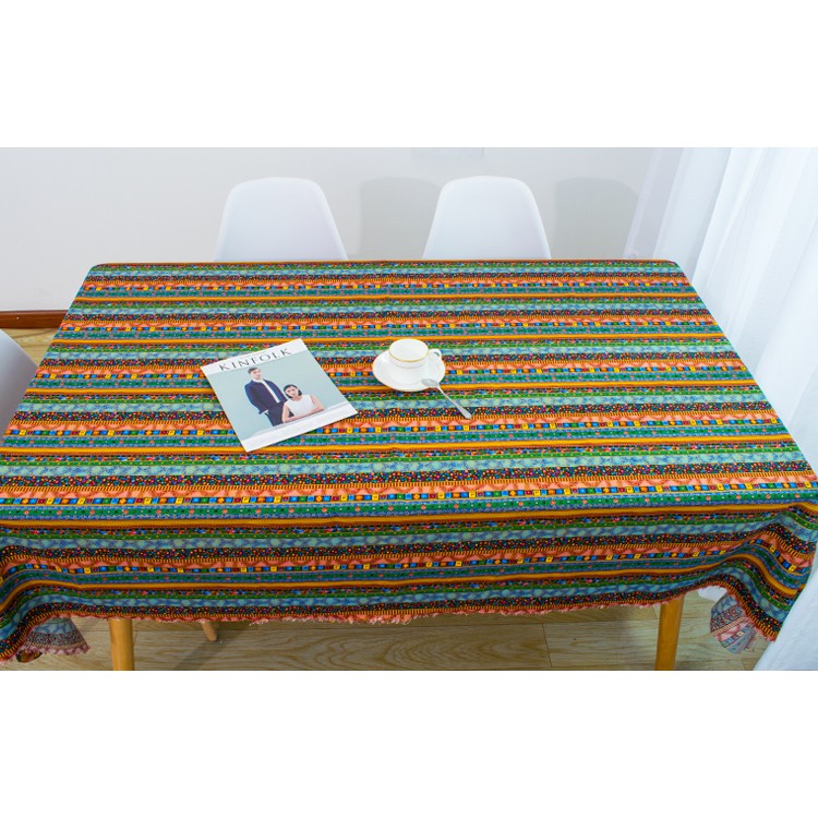 Bộ 4 Tấm Vải Lanh cotton 100 * 147cm Phong Cách bohemian