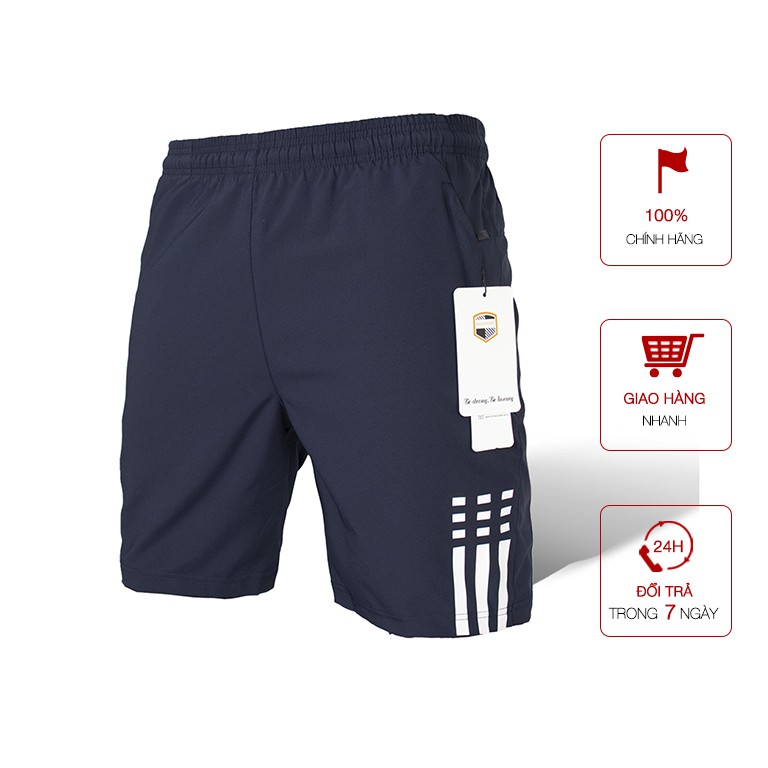 Quần Short Nam Thể Thao 3 Sọc Big Sport Quần Đùi Nam Chất Vải Poly Mềm Mại Co Giãn 4 Chiều Thoáng Mát | BigBuy360 - bigbuy360.vn