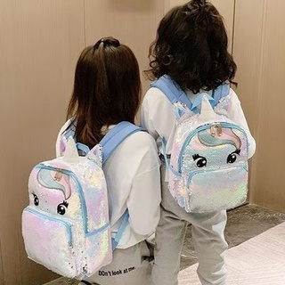 Balo trẻ em hình pony sừng size to, balo đi học cho bé kim tuyến lấp lánh cực xinh