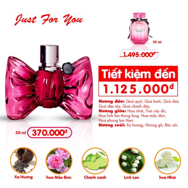 Nước hoa nữ Just For You 30ml