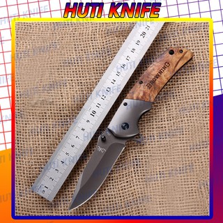 Dao Phượt gấp gọn cao cấp cán gỗ bám tay chắc chắn HUTI KNIFE Browning 354