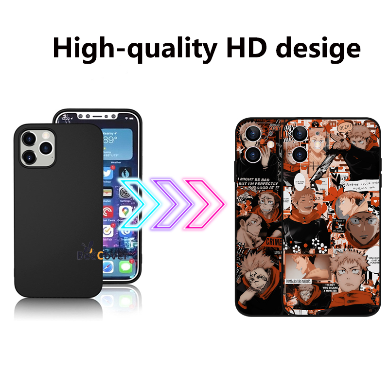 Ốp Điện Thoại Hình Jujutsu Kaisen Cho Iphone 6/6s PIus 7/8/SE 2020 7/8PIus X XS XR XSMAX 11 12 13 proMax