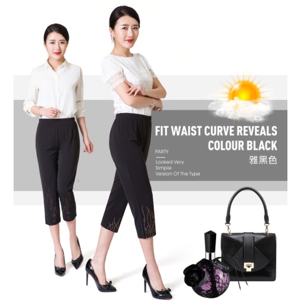Quần nữ trung niên Q76 - Quần Legging lửng, ngố, chất cotton đẹp cho mẹ, bà, người lớn tuổi, trung tuổi U40 U50 U60 U70
