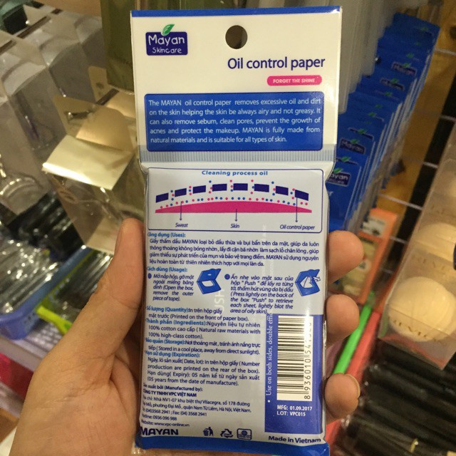 Giấy thấm dầu Mayan Oil Control Paper 100pcs | BigBuy360 - bigbuy360.vn