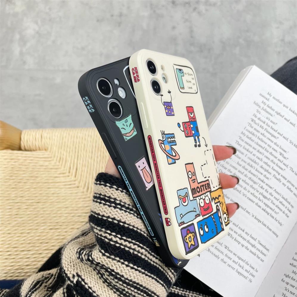 Ốp lưng iphone cạnh vuông in hình viền Little Monster 7plus/8plus/x/xs/11/11promax/12/12promax - DT08 Dino Case