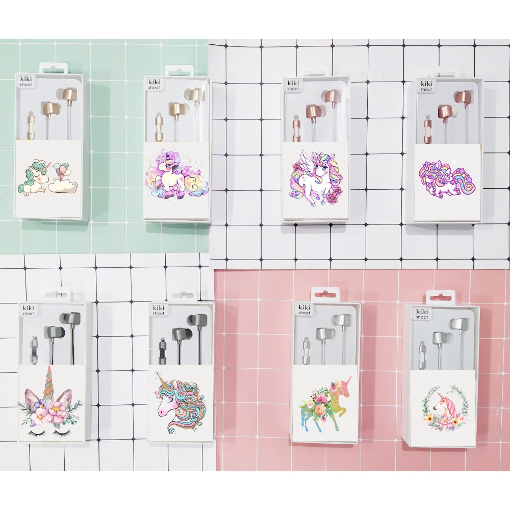 tai nghe ngựa thần unicorn TNGI27 hộp giấy cute dễ thương