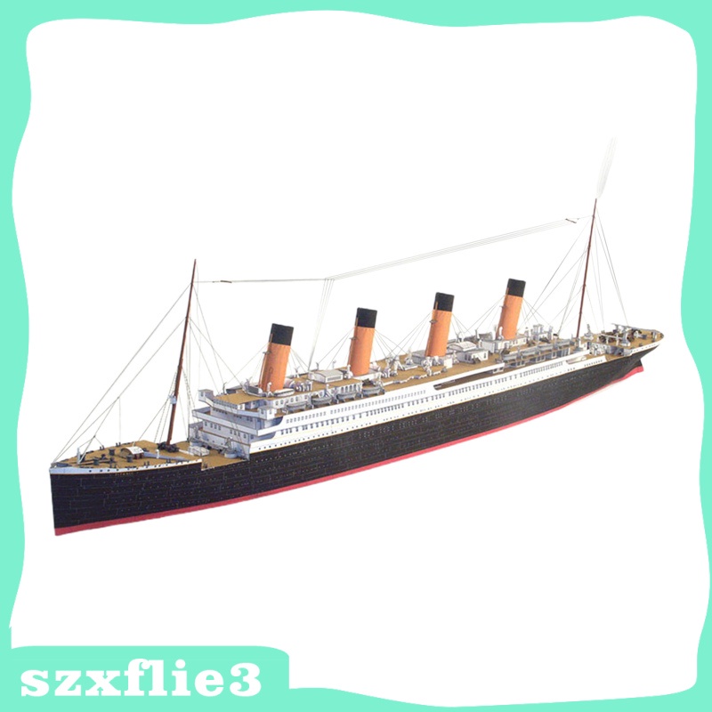 Mô Hình Tàu Titanic 3D Bằng Giấy Tỉ Lệ 1 / 400 Để Bàn Trang Trí DIY