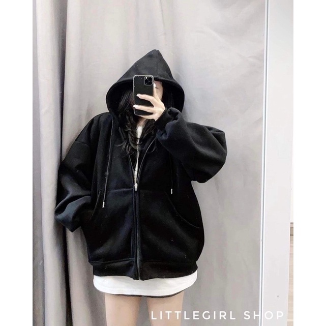 Áo khoá nỉ trơn cotton TC12