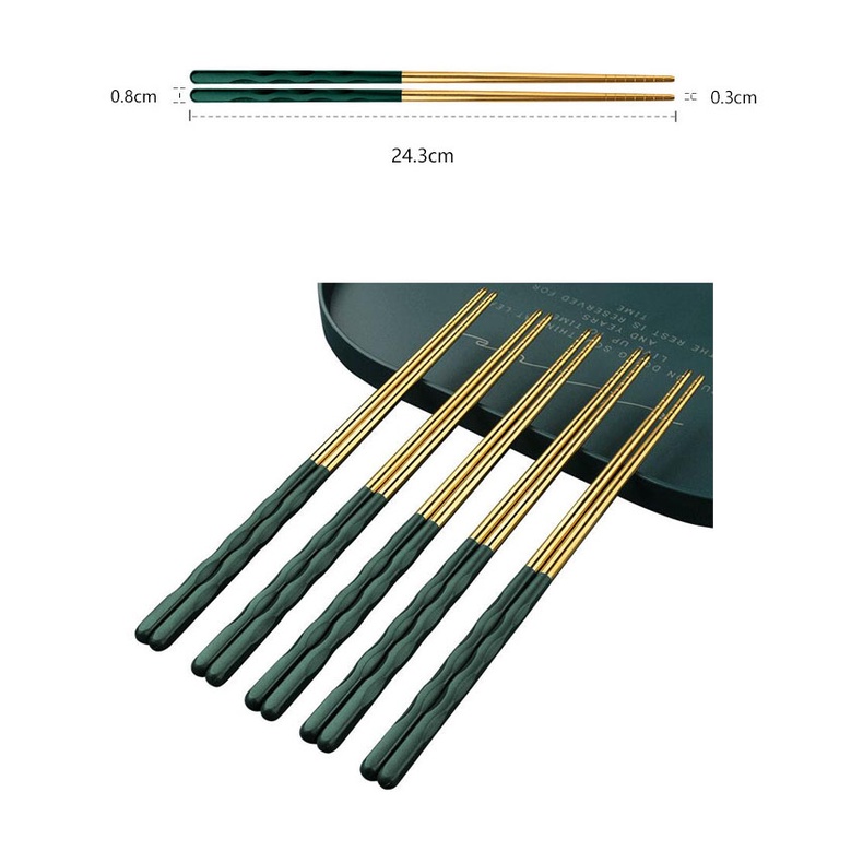 Đũa inox 304 chống trượt cao cấp tiện dụng