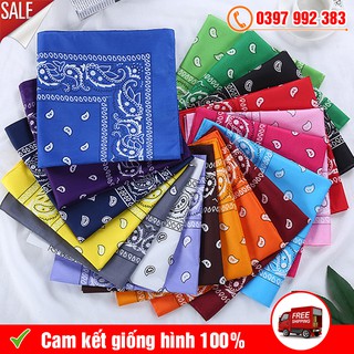 [TRỢ GIÁ SHIP] Khăn Turban Bandana Headband Họa Tiết Nam Nữ 55x55 cm