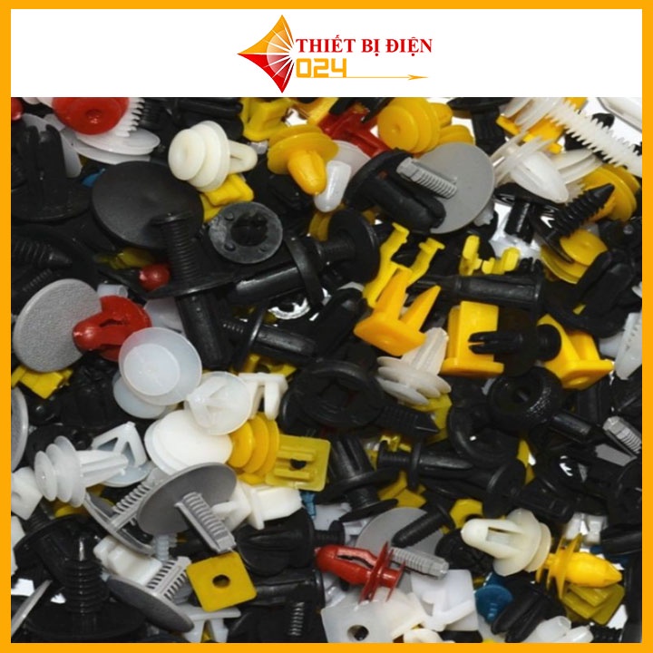 Bộ 500 đinh tán, chốt vít nở nhựa cho xe hơi ô tô