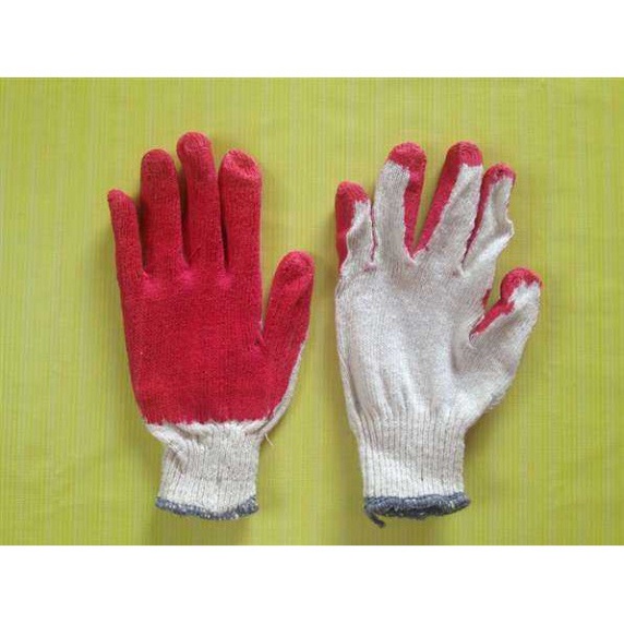 Combo 12 đôi găng tay sơn đỏ bảo hộ lao động [DOO SAFETY]