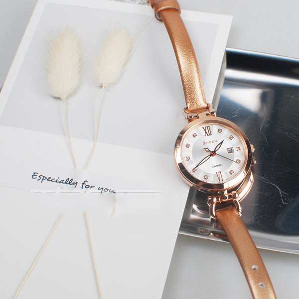 Đồng hồ nữ Casio Sheen chính hãng Anh Khuê SHE-4055PGL-7BUDF
