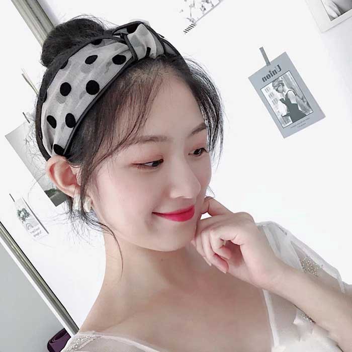 Cài Tóc Họa Tiết Chấm Bi Thời Trang Cho Nữ