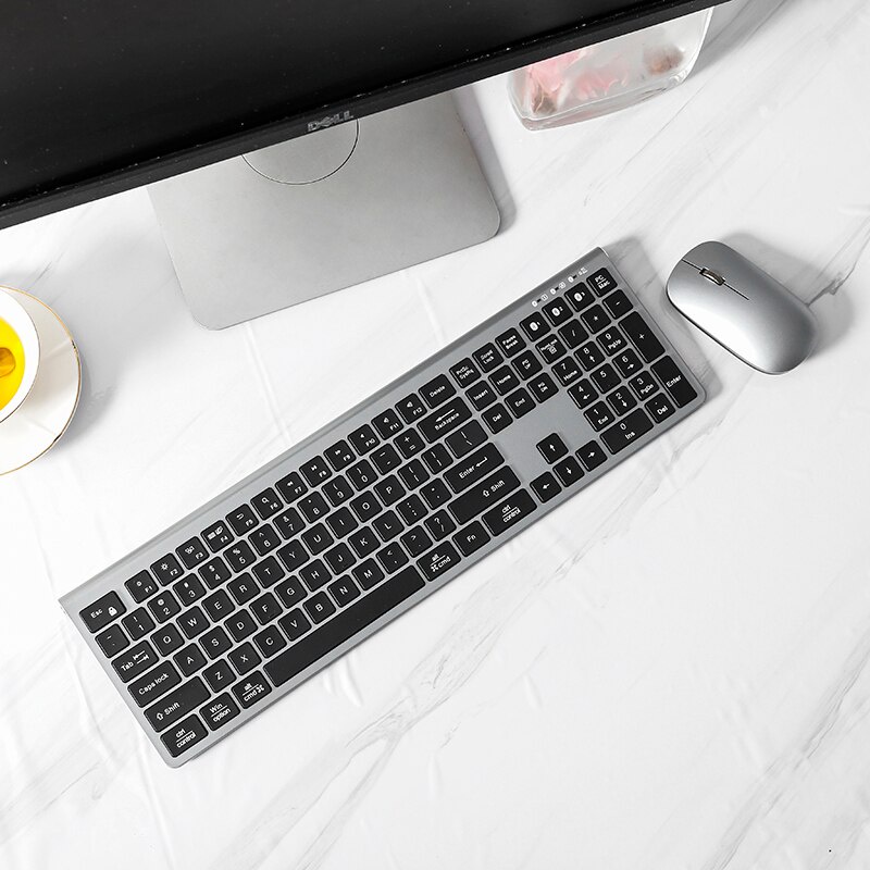 Bàn phím bluetooth Jomaa không dây 108 phím có thể sạc lại được cho máy tính bảng Laptop 3Device