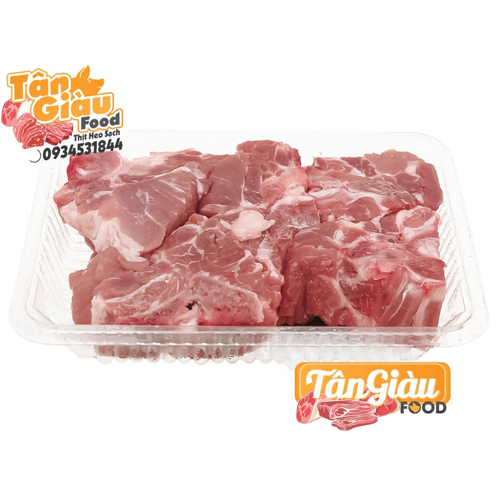 1 Kg Xương Cổ Heo Tươi Nóng - Thịt Heo Tươi Nóng Tân Giàu Food - Giao Nhanh HCM 2H quận Tân Phú