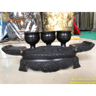 Bộ Ngai Chén 3 Bằng Đồng Thờ Cúng