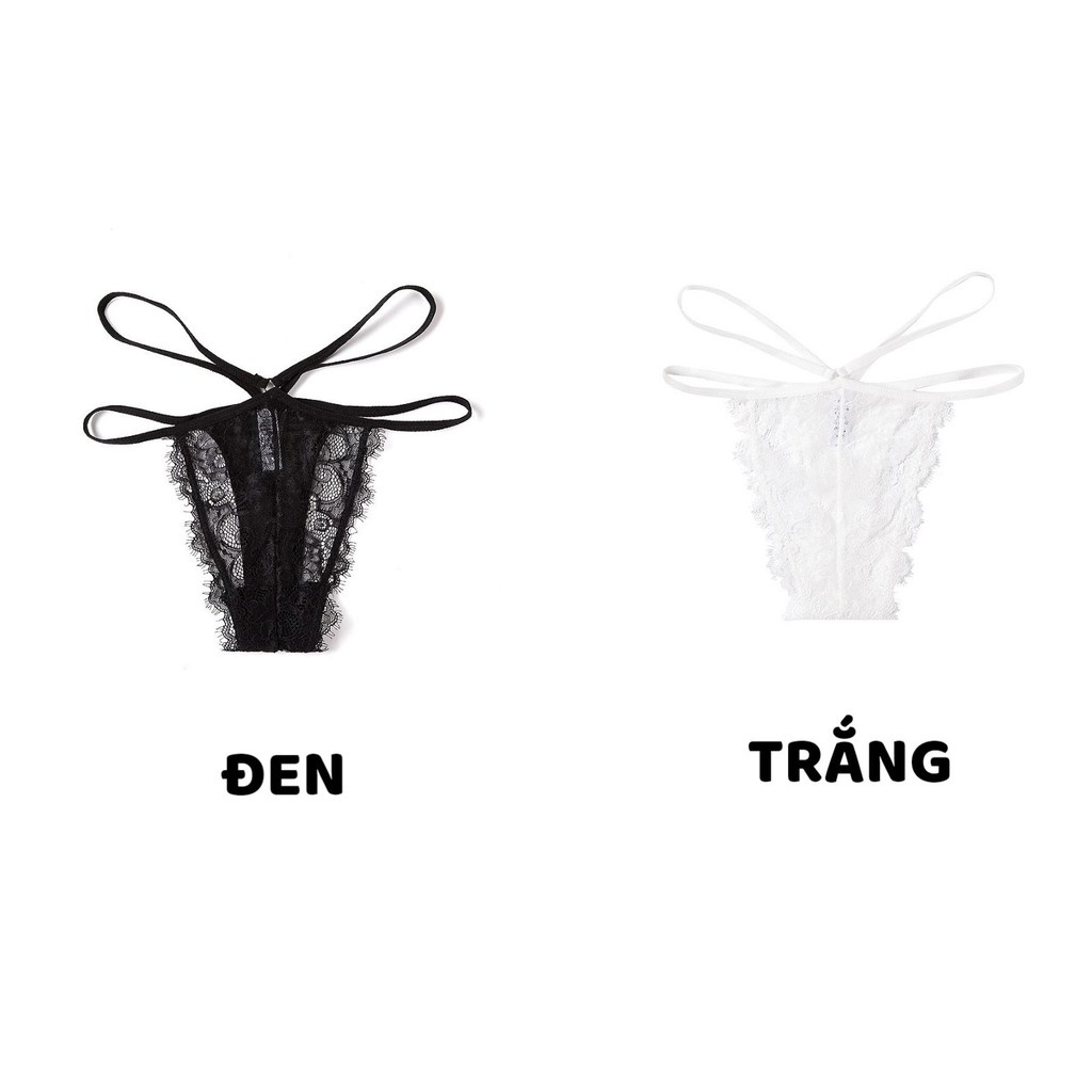 Quần Lọt Khe Nữ - Quần Lót Lọt Khe Sexy Ren Lọt Khe cao cấp phối cạp đôi cá tính gợi cảm mã C603