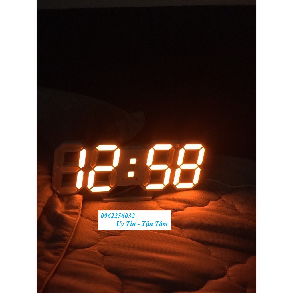 Đồng hồ LED 3D treo tường, để bàn thông minh TN828 Smart Clock