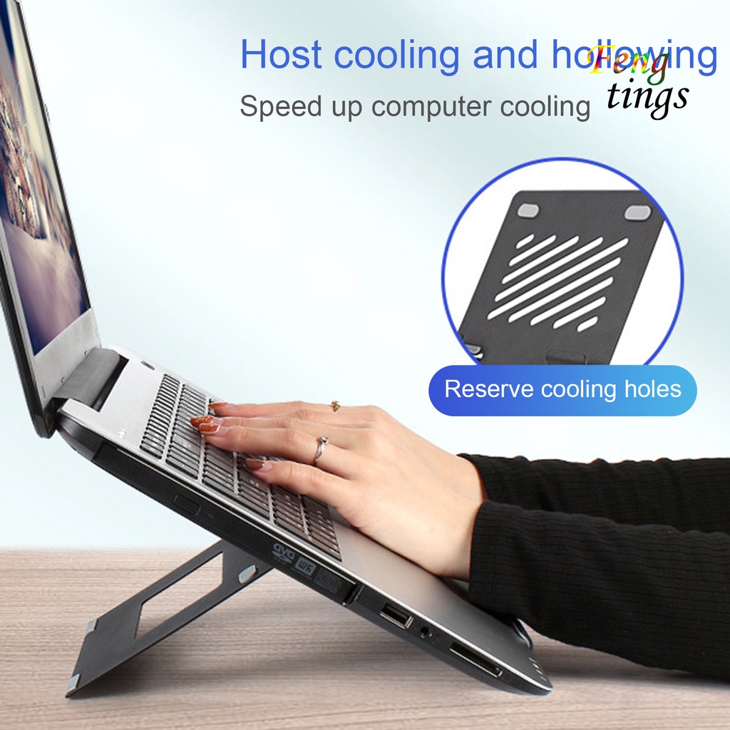 Giá Đỡ Laptop / Máy Tính Bảng Bằng Hợp Kim Nhôm Thiết Kế Tản Nhiệt Tiện Dụng Cho Gia Đình