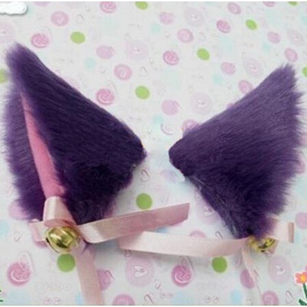 Fashion Orecchiette Party&#39;s Long Fur Ears Anime Neko Costume Hair Clip Cosplay