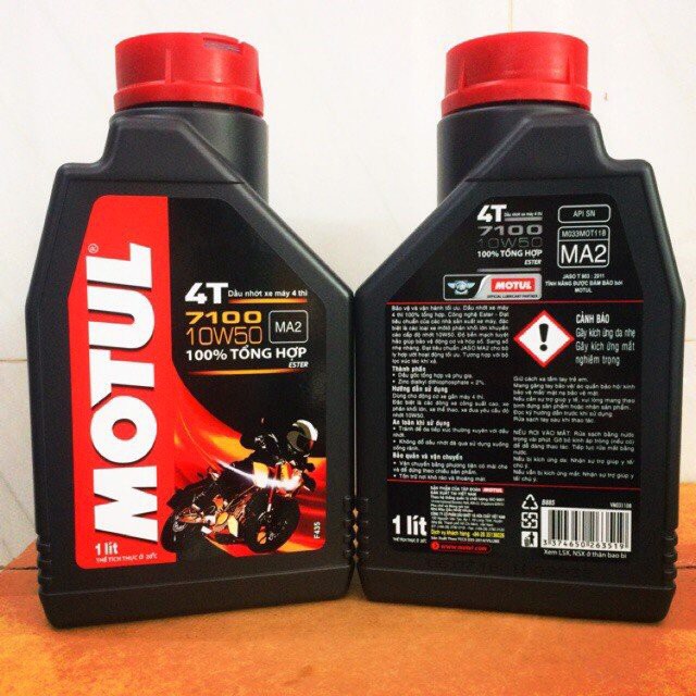 [Tốt Nhất] Dầu Nhớt Xe Máy 4 Thì Motul 7100 4T 10W50 MA2 (100% Tổng Hợp - Ester) 1 Lít – Hàng Chính Hãng – HIBUCENTER