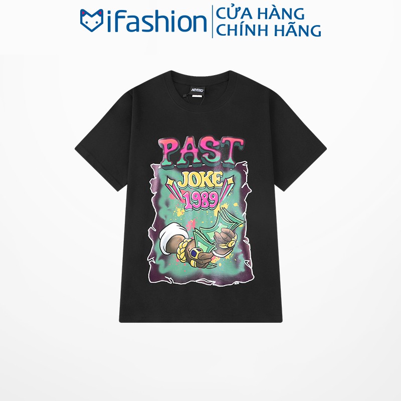 Áo thun unisex IFASHION chất cotton tay lỡ form rộng in hình past joke 1989 N096