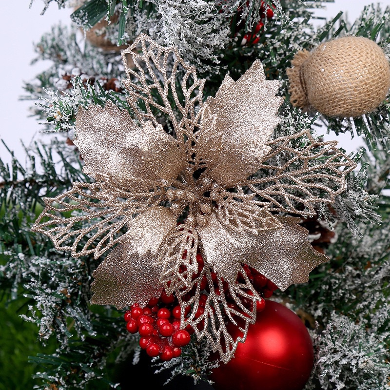 Hoa Trạng Nguyên Kim Tuyến Kép Làm Oản, Trang Trí Giỏ Quà, Noel, Tết Âm, Tết Dương,...