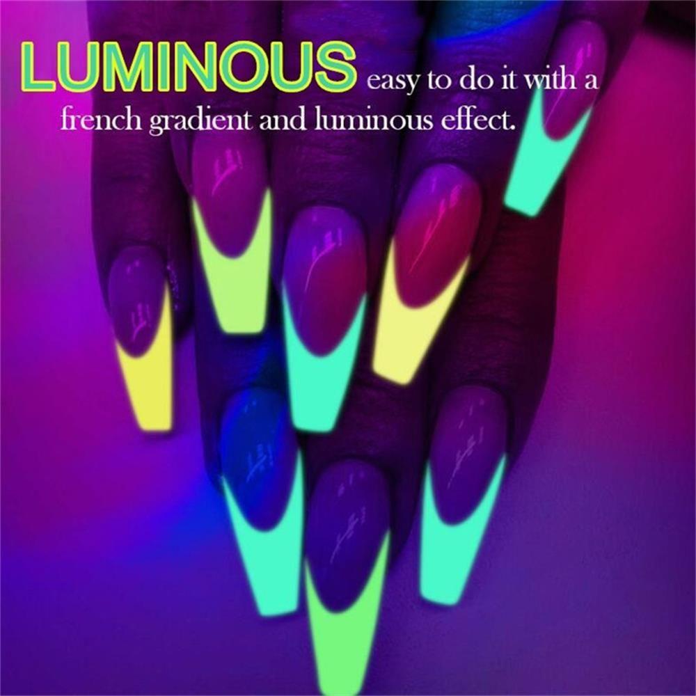 SOFTNESS Hot Luminous Fluorescent Color Nail Builder Gel Nail Extension UV Gel Glow In the Dark French Manicure UV LED|Gel Extend Builder