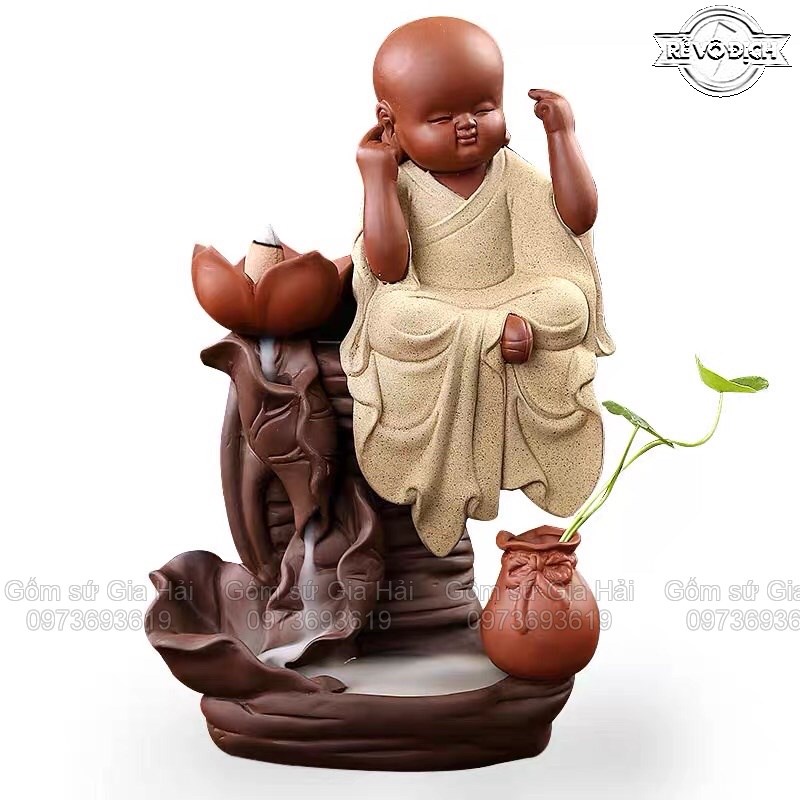 Thác khói trầm hương/thác khói đốt trầm tam không+tặng 5 nụ Trầm của shop.