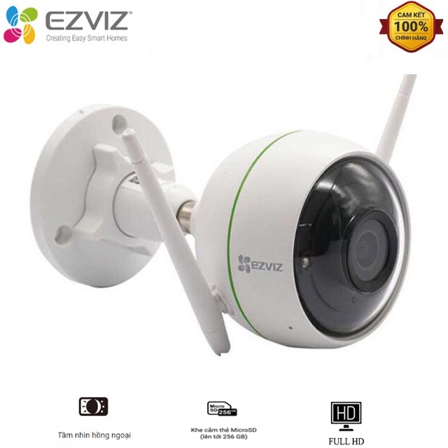 Camera Wifi Ezviz C3WN Có mic-loa, ngoài trời chống nước, hồng ngoại thông minh, hình ảnh rõ nét Full HD