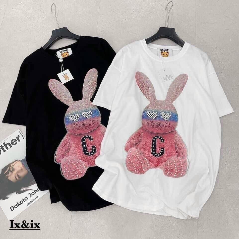 Áo thun nữ tay ngắn in 3d form rộng unisex cotton Yukago S1802