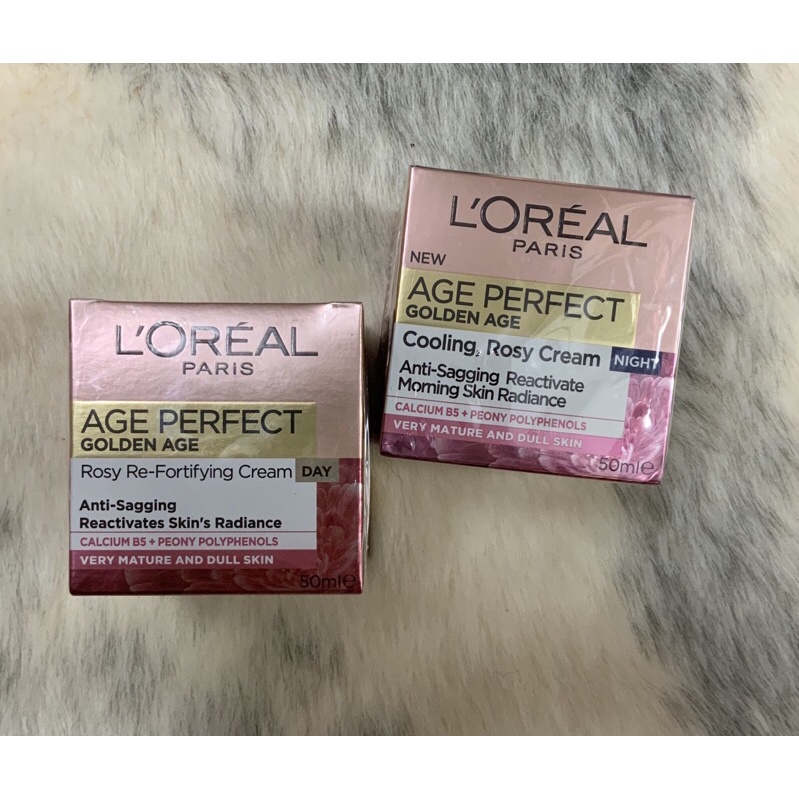 Kem Dưỡng Da chống lão hóa cho tuổi 60+ L'oreal Age Perfect Golden Hoa Hồng, 50 ml
