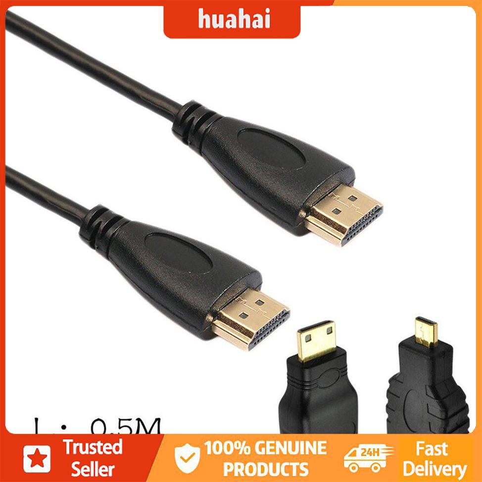 0,5 Mét Quảng cáo cáp nam sang nam đa chức năng 3 trong 1 tương thích với HDMI