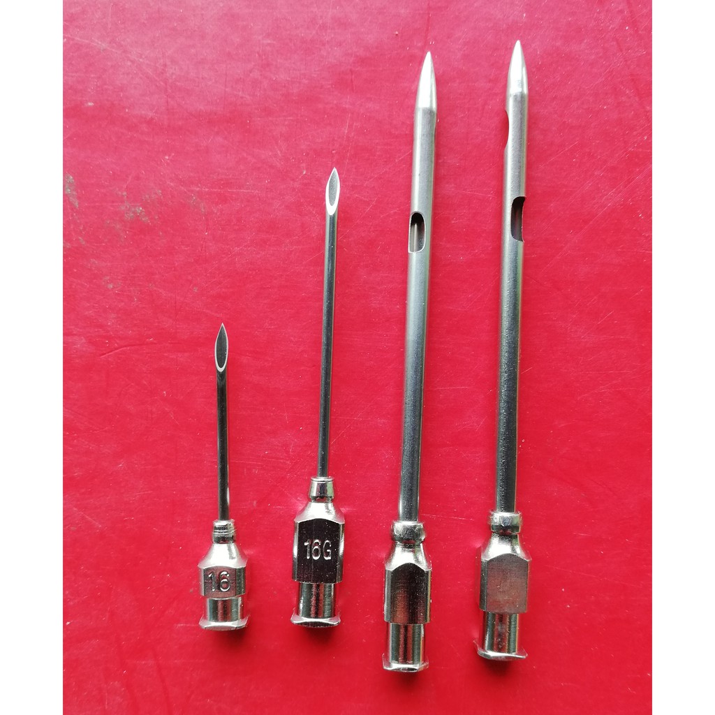 Bơm kim tiêm dùng để bơm hóa chất trị sâu đục thân trên cây trồng và vật nuôi chó mèo