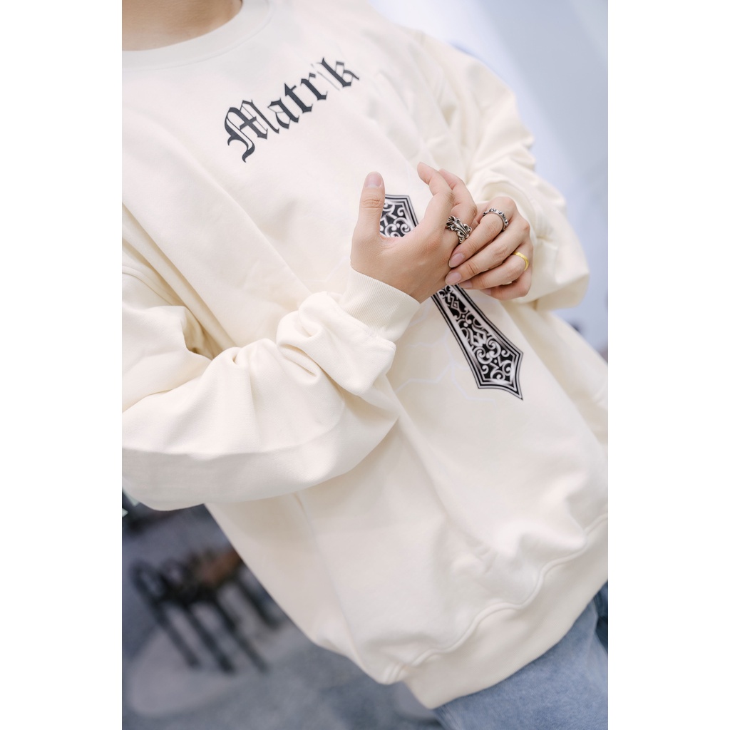 Áo sweater hình Thánh giá  MALTRIK Bigsize, áo nỉ bông dài tay chất vải dày dặn có size lớn đến 130kg