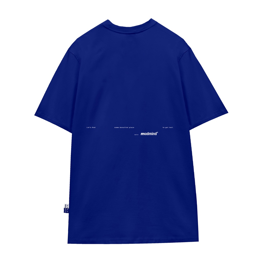 MADMIND® Chính Hãng - Áo thun v2.0 Lost In  màu xanh dương - in nổi, cổ tròn, cotton thoáng mát - Essential Collection