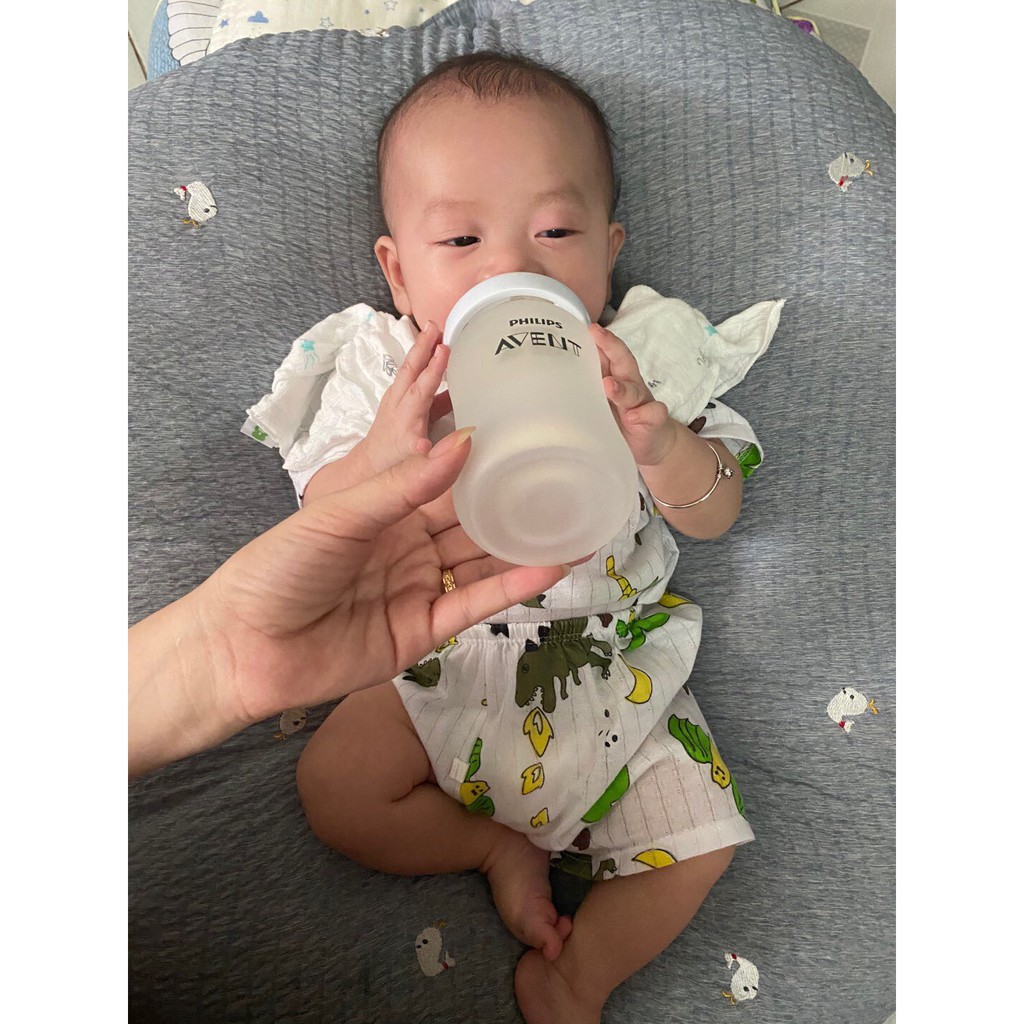 Bình sữa thủy tinh Avent tráng Silicon chính hãng 125ml 240ml 300ml