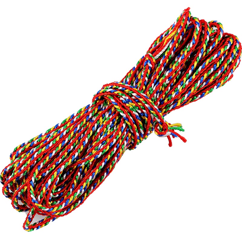 ¤☾❈Sợi dây cườm Tây Tạng Mật tông Tây Tạng cung cấp Sợi dây đầy màu sắc Tây Tạng Một mặt dây chuyền không đàn hồi chiều dài khoảng 6-7 mét