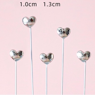 Set 5 que cắm tim sắt bạc